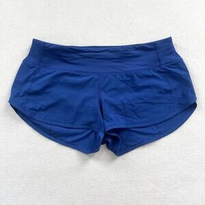 Lululemon Women Run Speed Up Short 2.5" Royal Solid Cyber Blue Swift 4-way 6 Reg